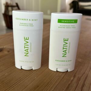 2 Native Deodorant’s Cucumber & Mint scent NEW never used 2.65 OZ x 2
